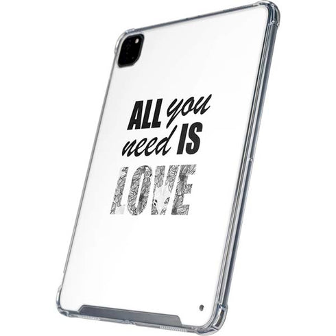 All You Need Is Love BW iPad Pro 12.9in (2020) Clear Case